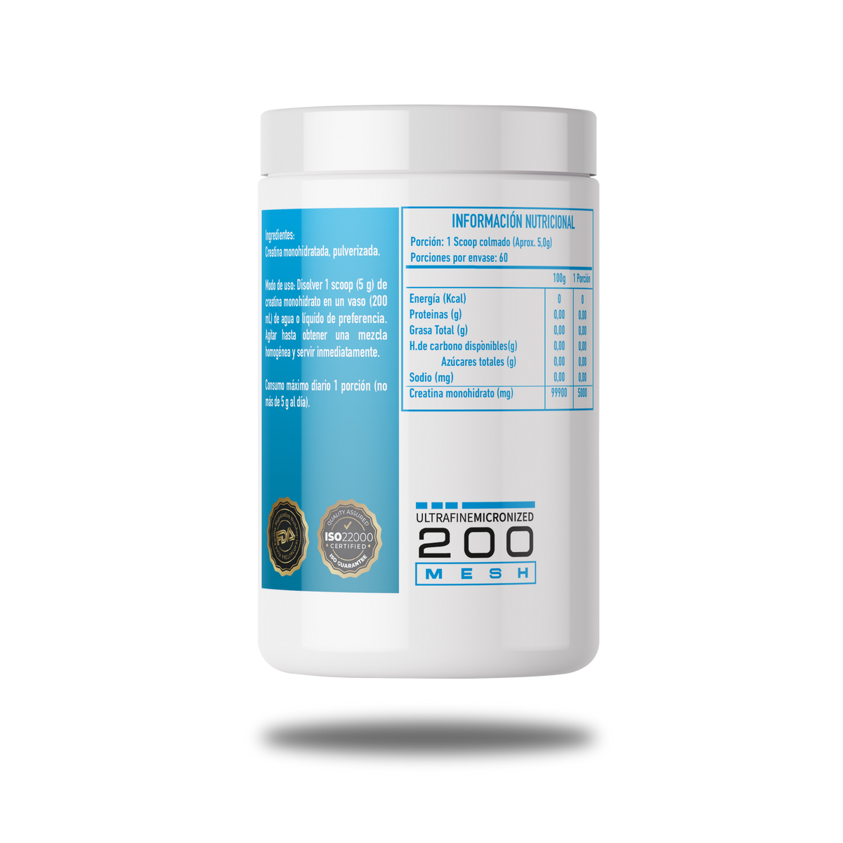 Grind Creatine | 100% Creatine Monohydrate 200 Mesh – 60 Porciones