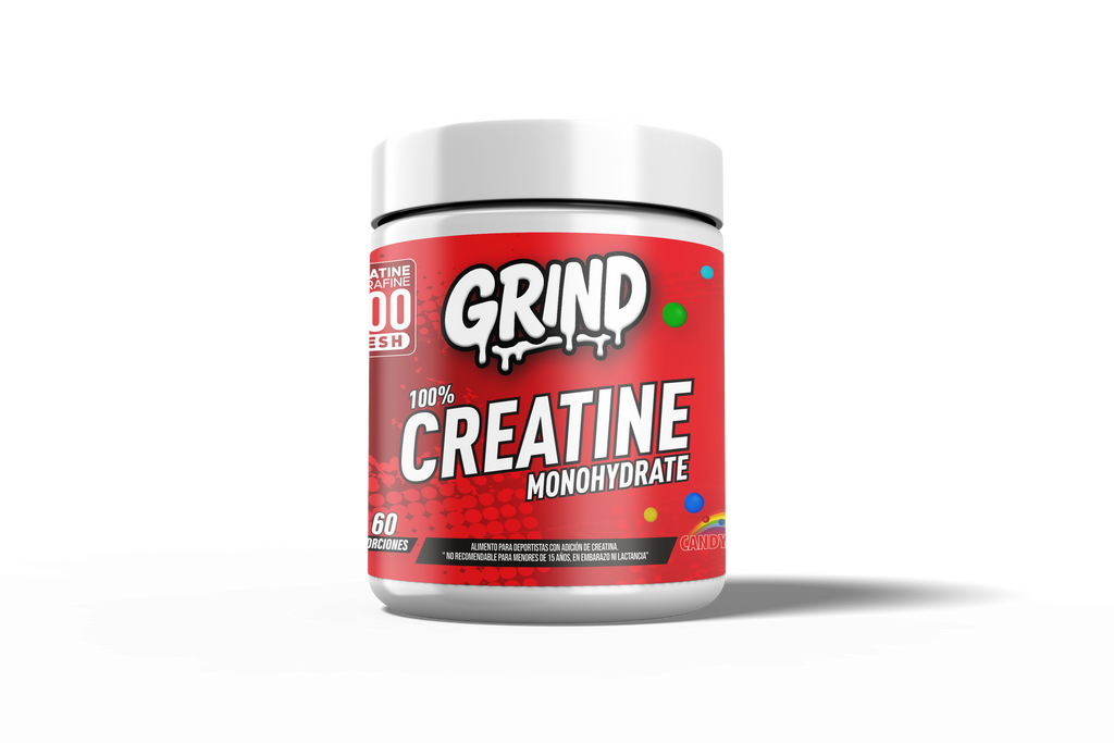 Grind Creatine | 100% Creatine Monohydrate 200 Mesh – 60 Porciones (Sabor Candy)
